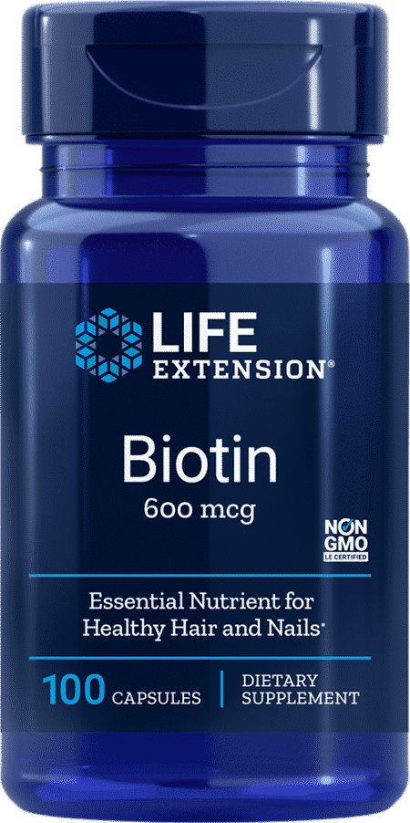 Biotin, 600 mcg, 100 capsules 1