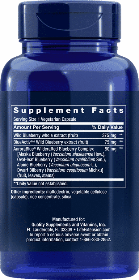 Blueberry Extract Capsules, 60 vegetarian capsules 2